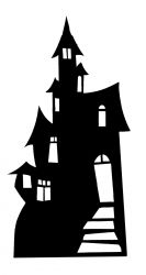SC-051 Haunted House Silhouette