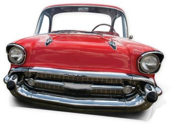 SC-084 Red Car - Bel Air Oldtimer Life Sized Stand In