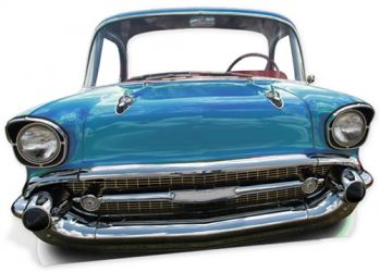 SC-086 Blue Car - Bel Air Oldtimer Life Sized Stand In