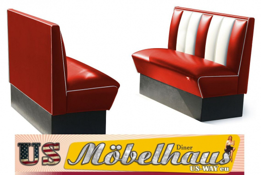 Bel Air HW-120 Dinerbank - original 50er Jahre Diner Look