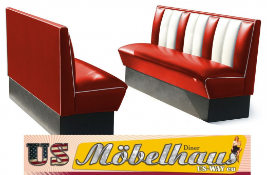 Bel Air HW-150 Dinerbank - original 50er Jahre Diner Look