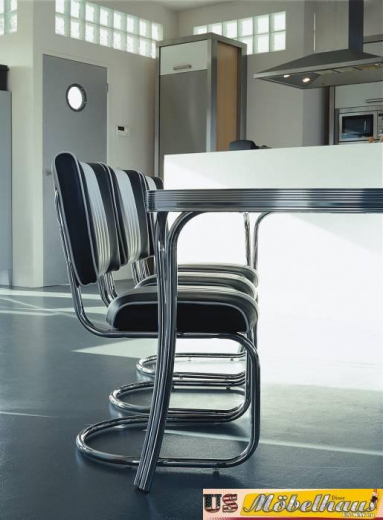 CO-28 Bel Air Prospect Chair CB Chrome im 50er USA Diner Style