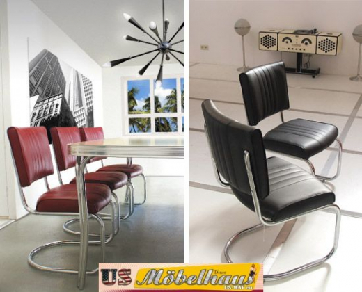 CO-27 Bel Air Prospect Chair CB Chrome im 50er USA Diner Style
