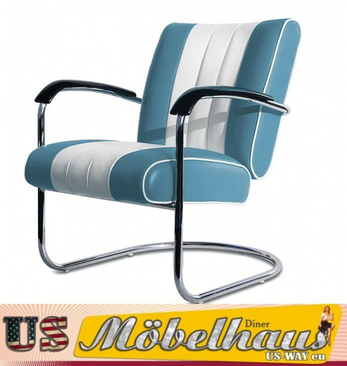 Bel Air LC-01 Pullman Lounge Chair – 50s Diner Retro Style