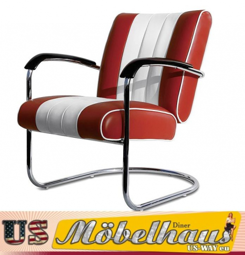 Bel Air LC-01 Pullman Lounge Chair – 50s Diner Retro Style