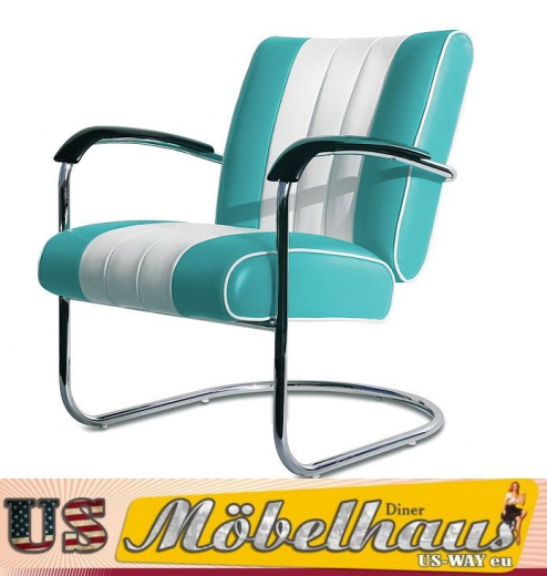 Bel Air LC-01 Pullman Lounge Chair – 50s Diner Retro Style