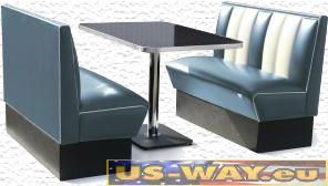 Bel Air Set Dinerbänke mit Tisch HW-120Set