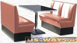 Bel Air Set Dinerbänke mit Tisch HW-120Set