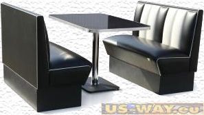 Bel Air Set Dinerbänke mit Tisch HW-120Set