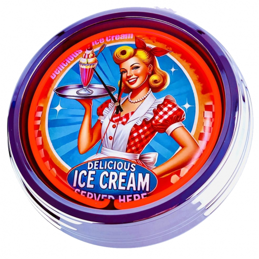 N-0844 American Eis Cream Große Neon-Uhr 17" Zoll Retro Wanduhr