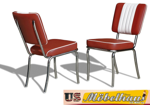 CO-24 Bel Air Arcade Chair CB Chrome im 50er USA-Diner-Style
