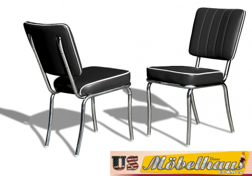 CO-25 Bel Air Arcade Chair CB Chrome im 50er USA-Diner-Style