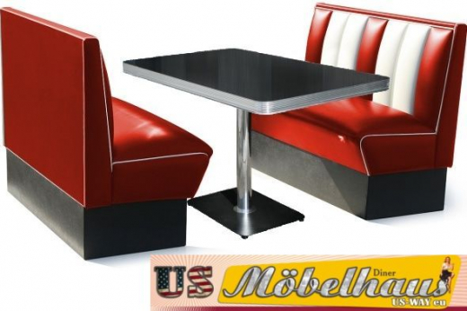 Bel Air HW-120 Dinerbank Set - original 50er Jahre Diner Look