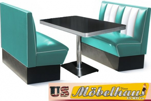 Bel Air HW-120 Dinerbank Set - original 50er Jahre Diner Look