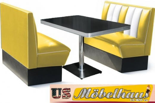 Bel Air HW-120 Dinerbank Set - original 50er Jahre Diner Look