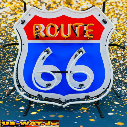 N-N0103 Route 66 Neon Display – Leuchtendes Retro-Schild für Zuhause & Gewerbe