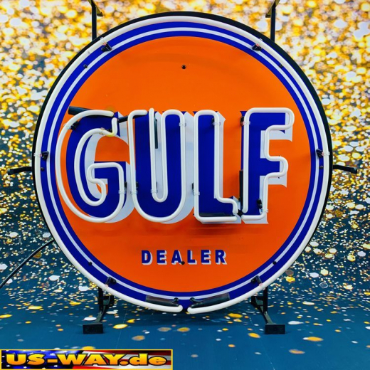 N-N0106 Gulf Neon Display – Leuchtendes Retro-Schild für Zuhause & Gewerbe