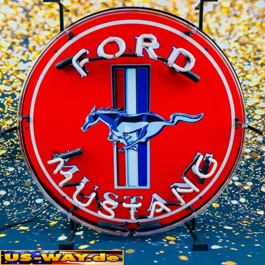 N-N0110 Mustang Neon Display – Leuchtendes Retro-Schild für Zuhause & Gewerbe