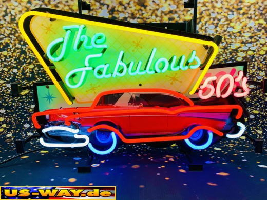 N-N0113 Fabulous 50`s Neon Display – Leuchtendes Retro-Schild für Zuhause & Gewerbe