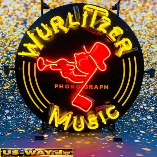 N-N0121 Wurlitzer Neon Display – Leuchtendes Retro-Schild für Zuhause & Gewerbe
