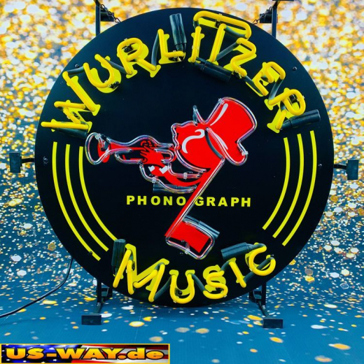 N-N0121 Wurlitzer Neon Display – Leuchtendes Retro-Schild für Zuhause & Gewerbe