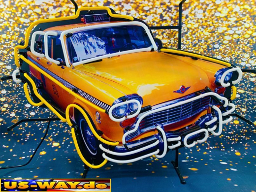 N-N0127 New York Checker Taxi Neon Display – Leuchtendes Retro-Schild für Zuhause & Gewerbe