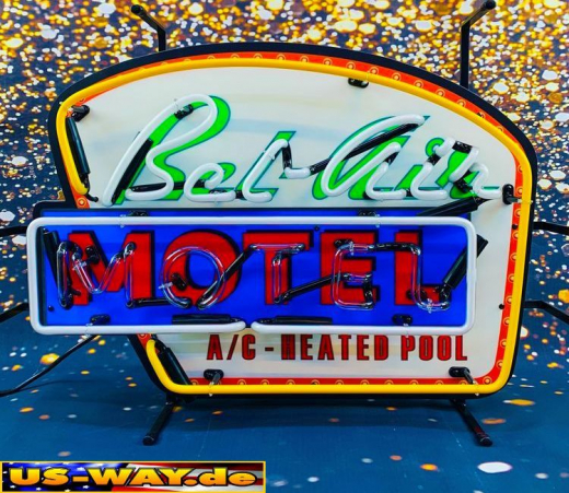 N-N0137 Bel Air Motel Neon Display – Leuchtendes Retro-Schild für Zuhause & Gewerbe