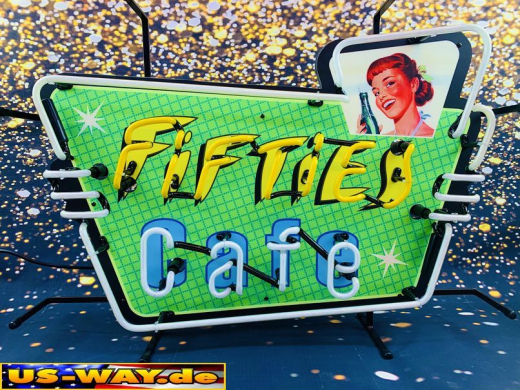 N-N0138 Fifties Cafe Neon Display – Leuchtendes Retro-Schild für Zuhause & Gewerbe