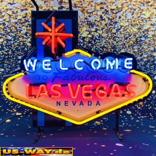 N-N0139 Welcome Las Vegas Neon Display – Leuchtendes Retro-Schild für Zuhause & Gewerbe