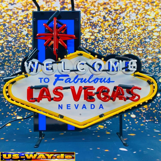 N-N0139 Welcome Las Vegas Neon Display – Leuchtendes Retro-Schild für Zuhause & Gewerbe