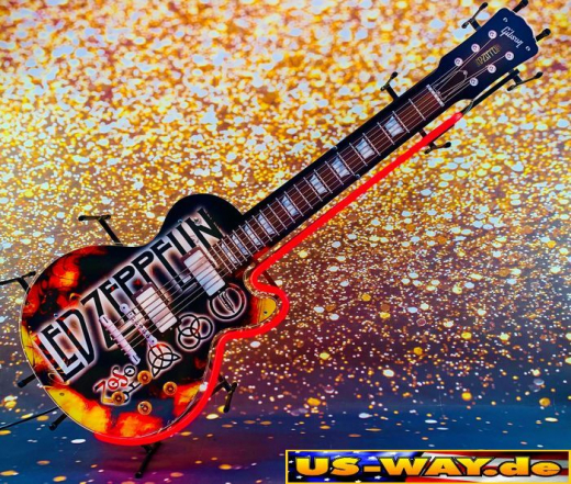 N-N0148 LED Zeppelin Guitar Neon Display – Leuchtendes Retro-Schild für Zuhause & Gewerbe