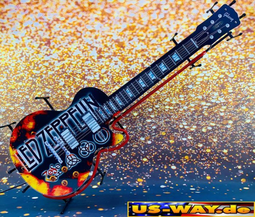N-N0148 LED Zeppelin Guitar Neon Display – Leuchtendes Retro-Schild für Zuhause & Gewerbe