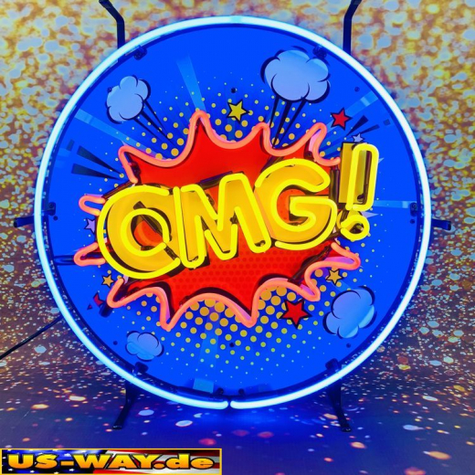 N-N0157 OMG! Neon Display – Leuchtendes Retro-Schild für Zuhause & Gewerbe