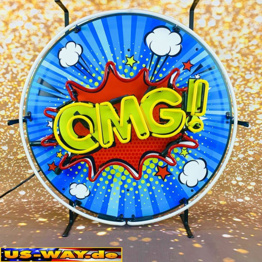 N-N0157 OMG! Neon Display – Leuchtendes Retro-Schild für Zuhause & Gewerbe
