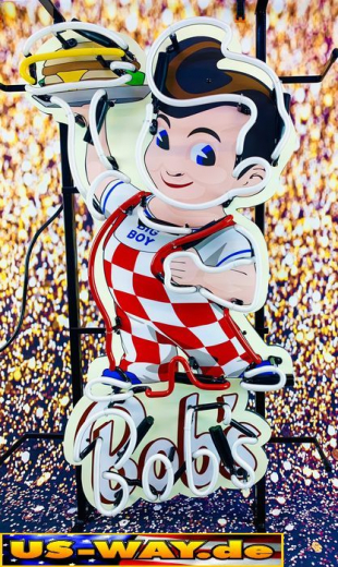 N-N0158 Bob´s Big Boy Burger Neon Display – Leuchtendes Retro-Schild für Zuhause & Gewerbe