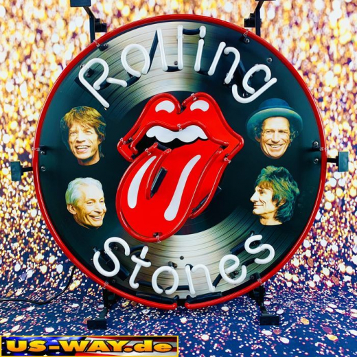 N-N0160 Rolling Stones Neon Display – Leuchtendes Retro-Schild für Zuhause & Gewerbe