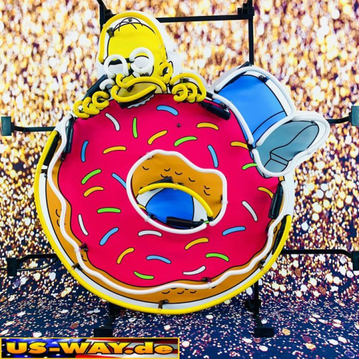 N-N0161 Homer Donut Neon Display – Leuchtendes Retro-Schild für Zuhause & Gewerbe