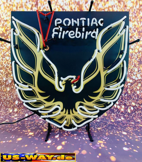 N-N0168 Pontiac Firebird Route 66 Neon Display – Leuchtendes Retro-Schild für Zuhause & Gewerbe