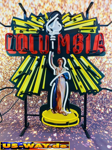 N-N0171 Columbia Neon Display – Leuchtendes Retro-Schild für Zuhause & Gewerbe