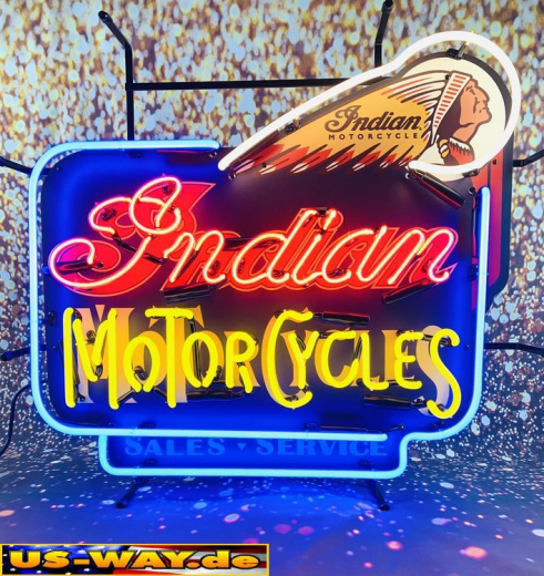 N-N0173 Indian Motor Cycles Neon Display – Leuchtendes Retro-Schild für Zuhause & Gewerbe