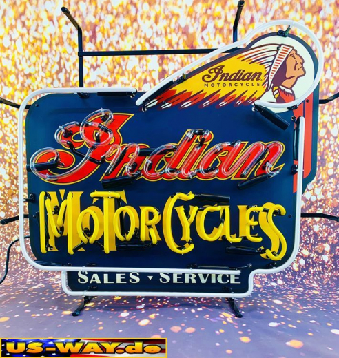 N-N0173 Indian Motor Cycles Neon Display – Leuchtendes Retro-Schild für Zuhause & Gewerbe