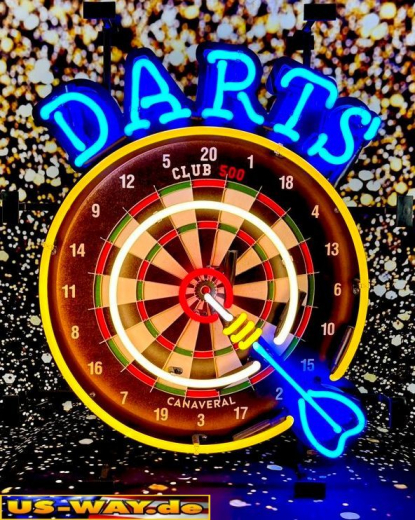 N-N0181 Darts Neon Display – Leuchtendes Retro-Schild für Zuhause & Gewerbe