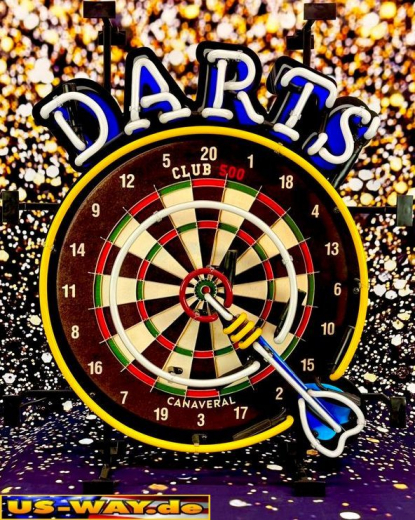 N-N0181 Darts Neon Display – Leuchtendes Retro-Schild für Zuhause & Gewerbe