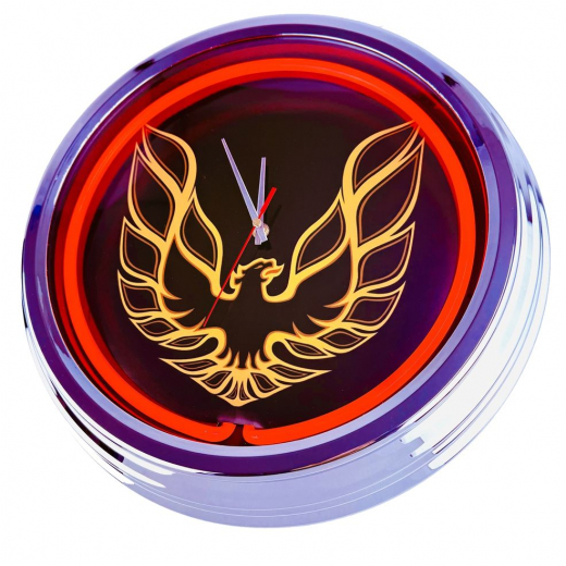 N-0889 Pontiac Trans Am Eagle Große Neon-Uhr 17" Zoll Retro Wanduhr