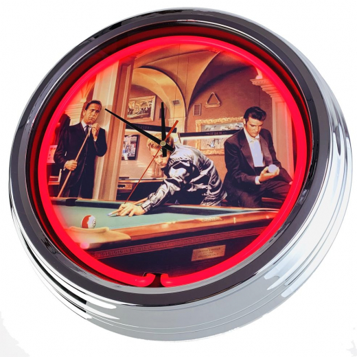 N-0667 Legal Action Große Neon-Uhr 17" Zoll Retro Wanduhr