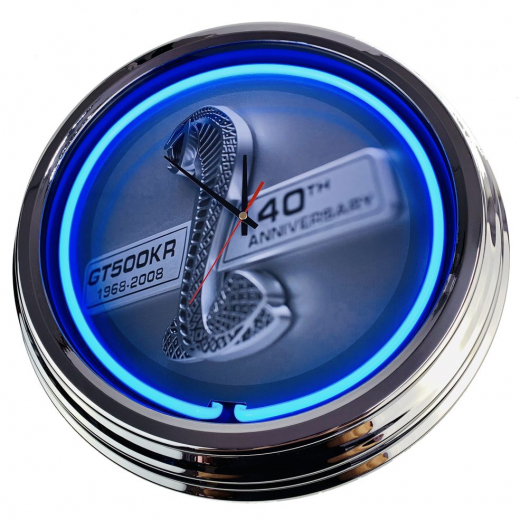 N-0294 Shelby GT 500 KR Große Neon-Uhr 17" Zoll Retro Wanduhr