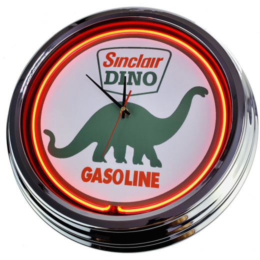 N-0317 Sinclair Gasoline Große Neon-Uhr 17" Zoll Retro Wanduhr