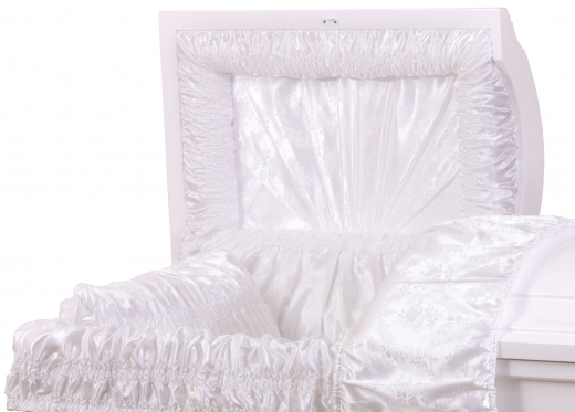 US-0202 Präsidenten Sarg Washington Weiss – Luxus-Särge im American Style