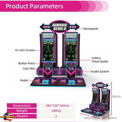 FS-4025 Jumper Star 2 Dance Arcade Game Rhythm Arcade
