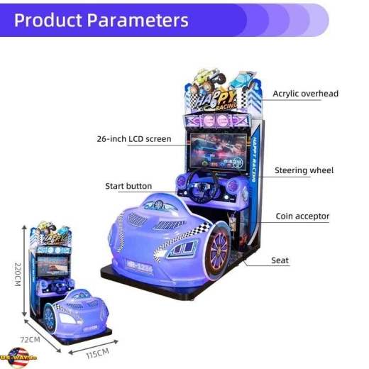 FS-6023 Happy Car Racing Arcade Game Machines